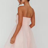 La Vie En Rose Strapless A-Line Mini Dress Baby Pink