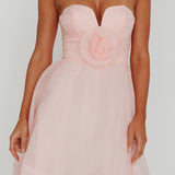 La Vie En Rose Strapless A-Line Mini Dress Baby Pink