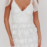 Mykonos Morning Tied Shoulder Tree Maxi Dress White