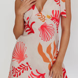 Mykonos Morning Tied Shoulder Mini Dress Seashell Pink