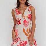 Mykonos Morning Tied Shoulder Mini Dress Seashell Pink