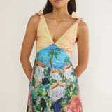 Mykonos Morning Tied Shoulder Mini Dress Euro