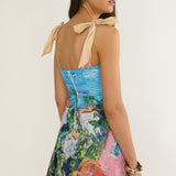 Mykonos Morning Tied Shoulder Mini Dress Euro