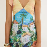 Mykonos Morning Tied Shoulder Mini Dress Euro