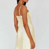 Fortune Lace Trim Bust Tie Mini Dress Butter