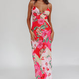 Jaya Floral A-line Maxi Dress Pink