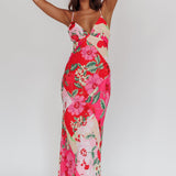 Jaya Floral A-line Maxi Dress Pink