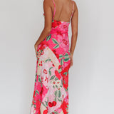 Jaya Floral A-line Maxi Dress Pink
