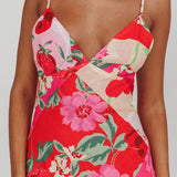 Jaya Floral A-line Maxi Dress Pink