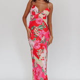 Jaya Floral A-line Maxi Dress Pink