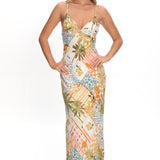 Jaya Floral A-line Maxi Dress Las Palmas