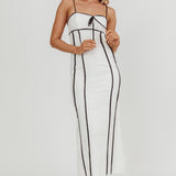 Chamberlain Contrast Maxi Dress White
