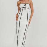 Chamberlain Contrast Maxi Dress White