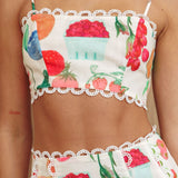 Chamberlain Scallop Trim Crop Top Fruit