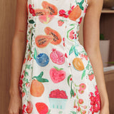 Chamberlain Scallop Trim Mini Dress Fruit