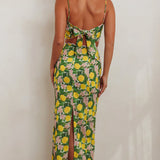 Chamberlain Scallop Trim Maxi Skirt Citrus Lemon