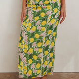 Chamberlain Scallop Trim Maxi Skirt Citrus Lemon