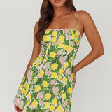 Chamberlain Scallop Trim Mini Dress Citrus Lemon