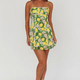 Chamberlain Scallop Trim Mini Dress Citrus Lemon
