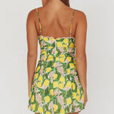 Chamberlain Scallop Trim Mini Dress Citrus Lemon