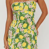 Chamberlain Scallop Trim Mini Dress Citrus Lemon