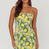 Chamberlain Scallop Trim Mini Dress Citrus Lemon
