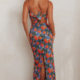 Chamberlain Scallop Trim Maxi Skirt Citrus Orange