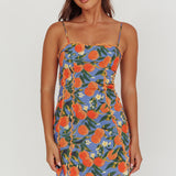 Chamberlain Scallop Trim Mini Dress Citrus Orange