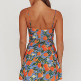 Chamberlain Scallop Trim Mini Dress Citrus Orange