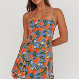 Chamberlain Scallop Trim Mini Dress Citrus Orange