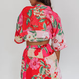 Ciao Ciao Floral Drawstring Shorts Pink