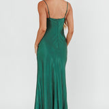 Inhibitions Lace Bust Midi Dress Forest Green