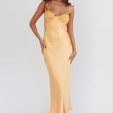 Inhibitions Lace Bust Midi Dress Melon