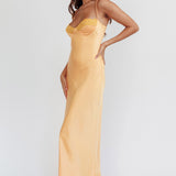 Inhibitions Lace Bust Midi Dress Melon