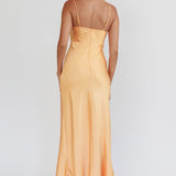 Inhibitions Lace Bust Midi Dress Melon