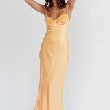 Inhibitions Lace Bust Midi Dress Melon