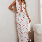 Meet Me There Maxi Skirt Hearts White