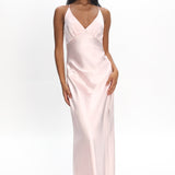 Marlie Side Pleat Maxi Dress Blush