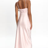 Marlie Side Pleat Maxi Dress Blush