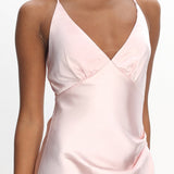 Marlie Side Pleat Maxi Dress Blush