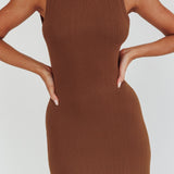 Tarli Low Back Maxi Dress Chocolate