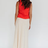 Dose Of Sunshine Blanket Stitch Skirt Beige