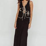 Dose Of Sunshine Blanket Stitch Skirt Black