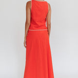Dose Of Sunshine Blanket Stitch Skirt Orange