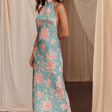 Sweetest Sundays Halterneck Open Back Dress Mint