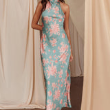 Sweetest Sundays Halterneck Open Back Dress Mint