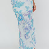 La Vie Floral Maxi Skirt Floral Blue