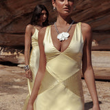 Soul Fire V-Neck Maxi Dress Butter