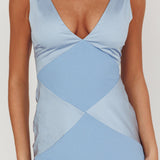 Soul Fire V-Neck Maxi Dress Blue