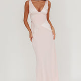 Soul Fire V-Neck Maxi Dress Blush